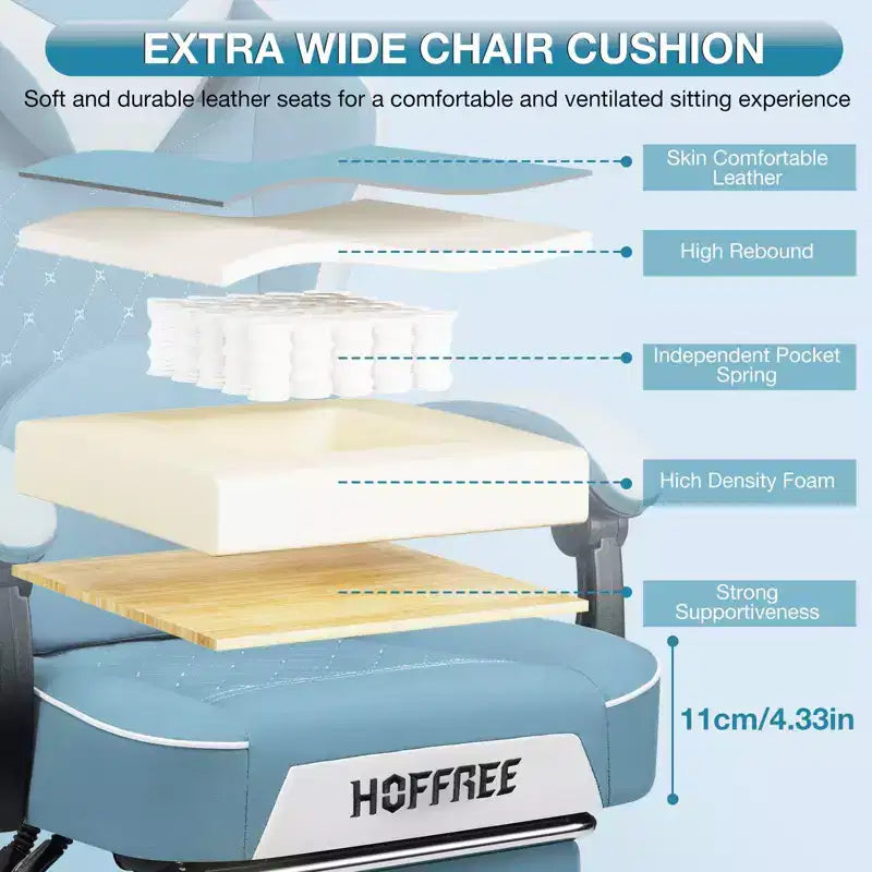 Fauteuil de jeu massant en cuir véritable, chaise de bureau ergonomique pour ordinateur