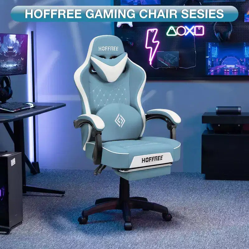 Fauteuil de jeu massant en cuir véritable, chaise de bureau ergonomique pour ordinateur