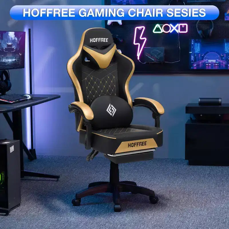 Fauteuil de jeu massant en cuir véritable, chaise de bureau ergonomique pour ordinateur