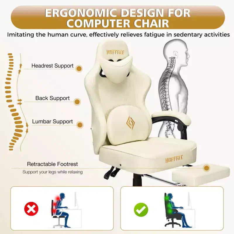 Fauteuil de jeu massant en cuir véritable, chaise de bureau ergonomique pour ordinateur