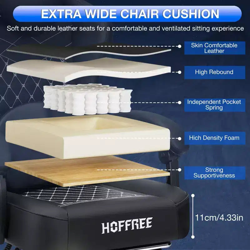 Fauteuil de jeu massant en cuir véritable, chaise de bureau ergonomique pour ordinateur