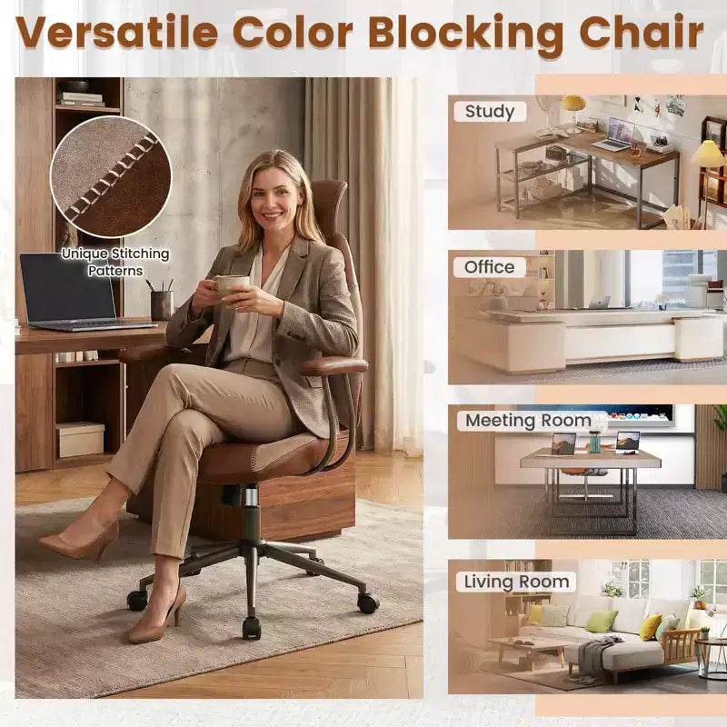 Chaise de bureau ergonomique avec appuie-tête 2D, dossier inclinable et roulettes ; chaise gamer.