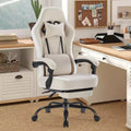 Chaise de bureau ergonomique avec accoudoirs rembourrés ; chaise de gaming avec support lombaire.