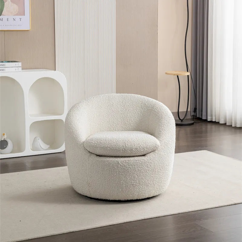 Fauteuil rembourré 31 Boucle avec base pivotante