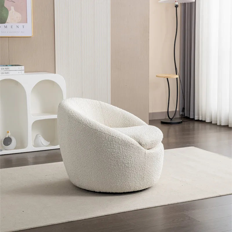 Fauteuil rembourré 31 Boucle avec base pivotante