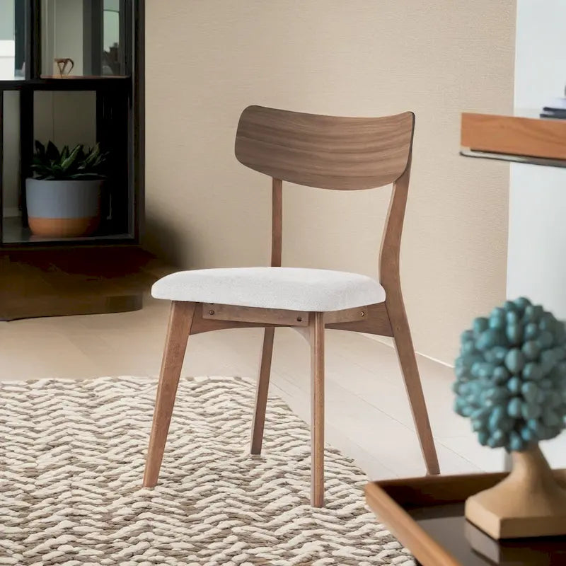Lot de 2 chaises de salle à manger en bois beige clair, chaises d'appoint, chaises de bureau