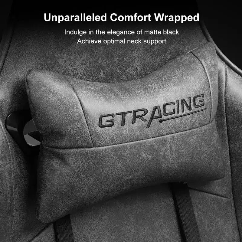 Chaise de gaming avec repose-pieds, fauteuil inclinable ergonomique avec support lombaire.
