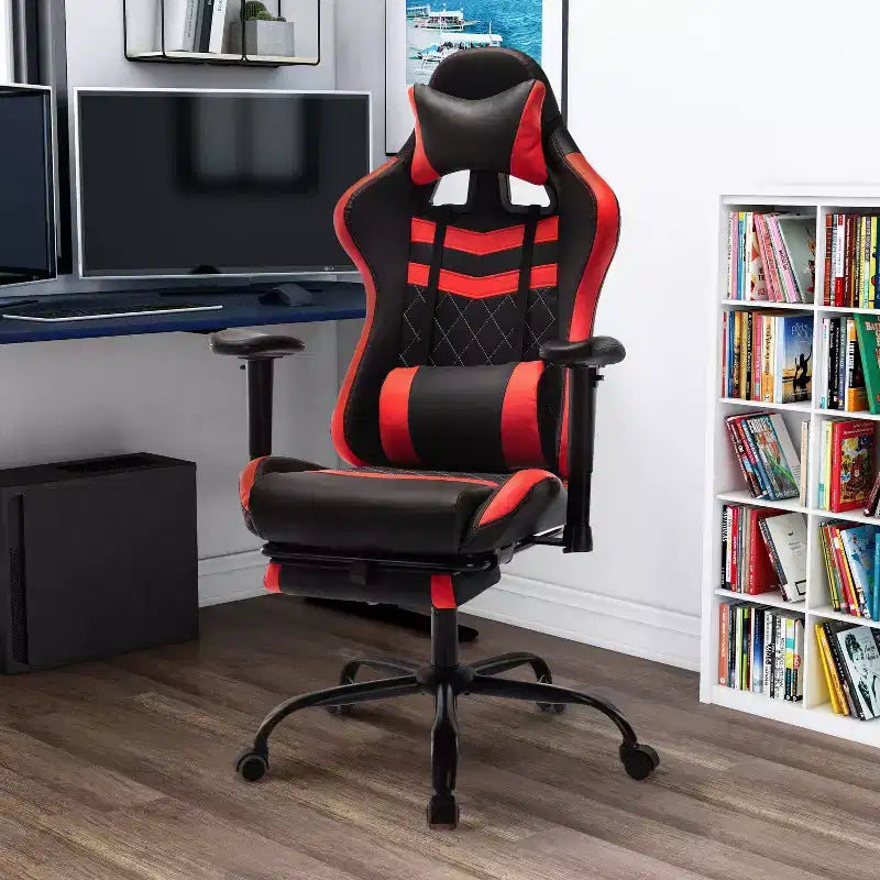 Chaise de jeu avec oreiller et repose-jambes ajustables