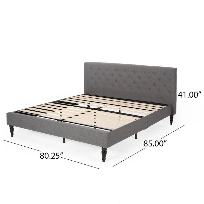 Plateforme de lit King rembourrée