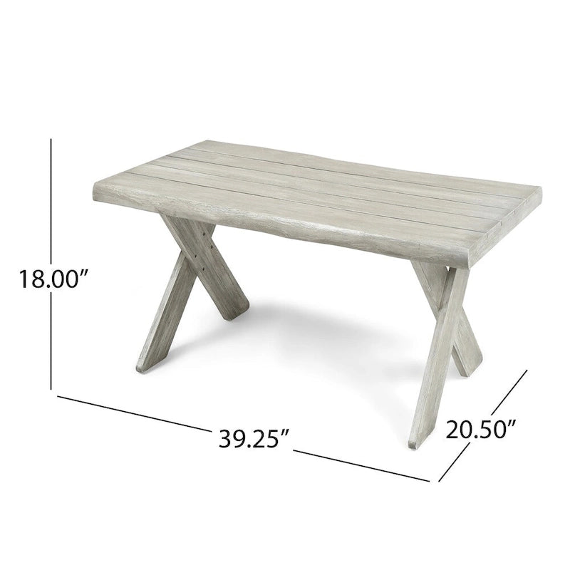 Table basse Esmeralda Farmhouse Acacia de Christopher Knight Home