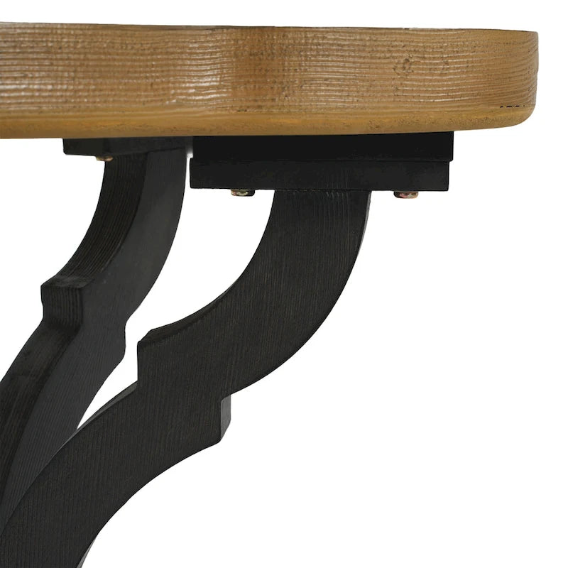Table d'appoint rectangulaire de style campagne française
