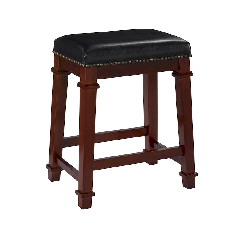 Tabouret de bar sans dossier en similicuir