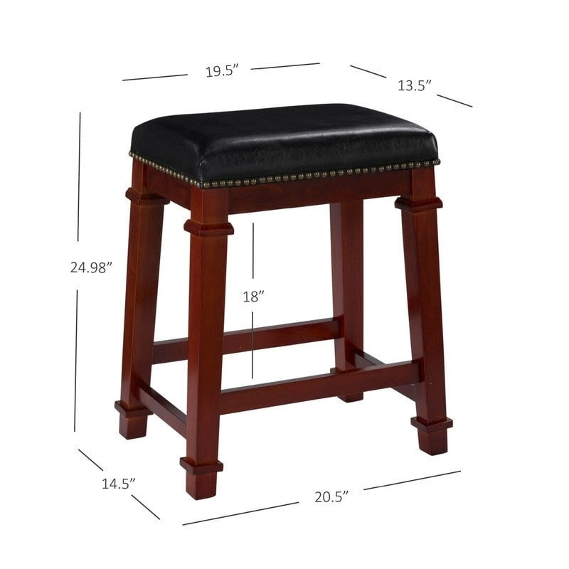 Tabouret de bar sans dossier en similicuir