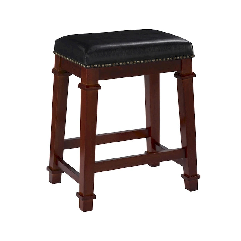 Tabouret de bar sans dossier en similicuir