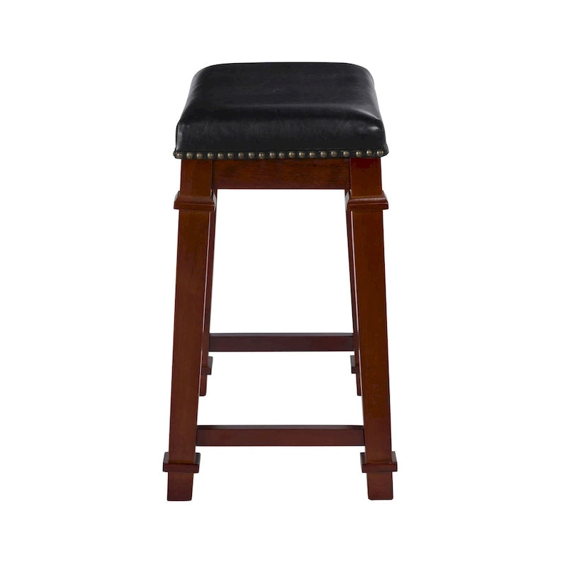 Tabouret de bar sans dossier en similicuir
