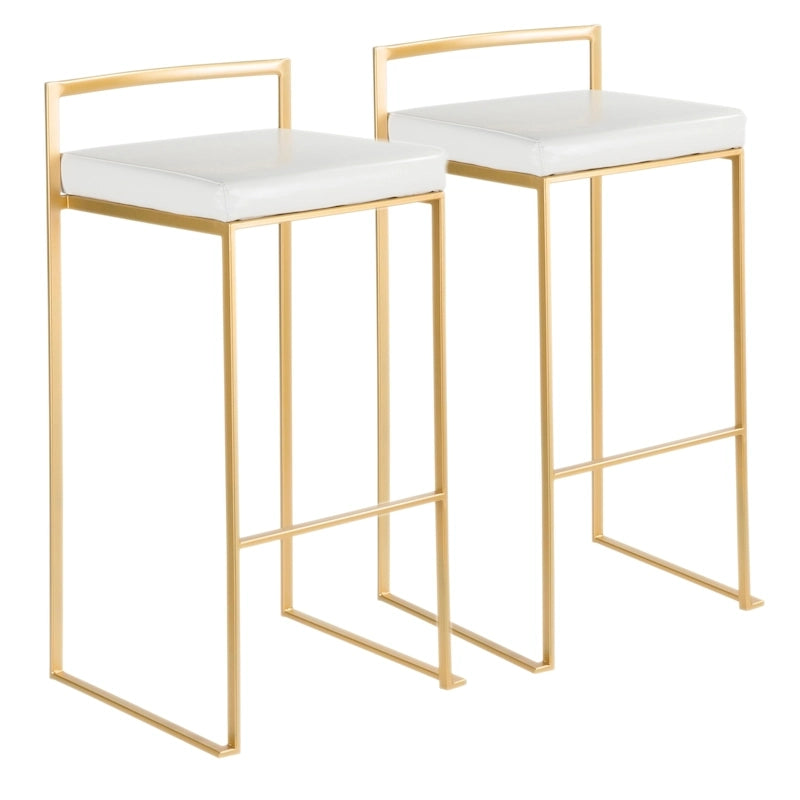 Tabouret de bar empilable doré Silver Orchid Forest