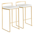 Tabouret de bar empilable doré Silver Orchid Forest