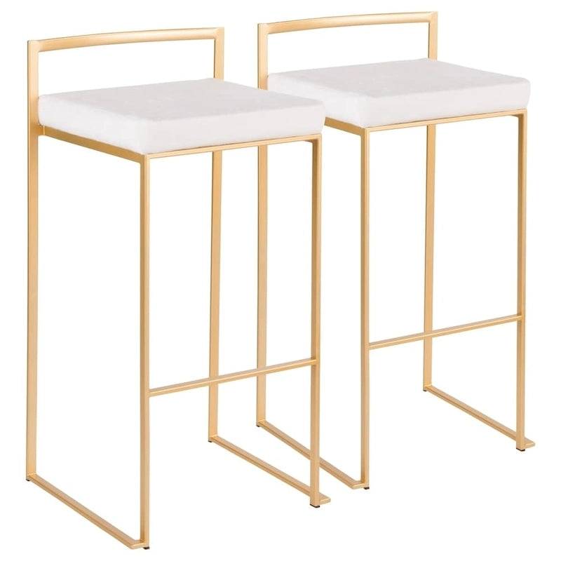 Tabouret de bar empilable doré Silver Orchid Forest
