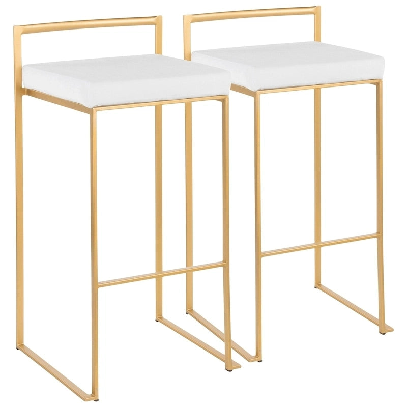 Tabouret de bar empilable doré Silver Orchid Forest