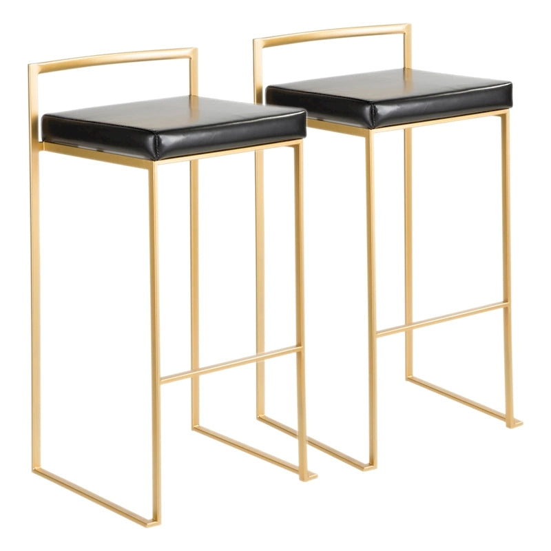 Tabouret de bar empilable doré Silver Orchid Forest