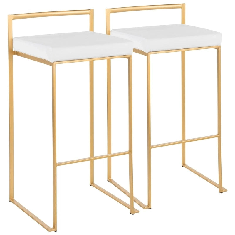 Tabouret de bar empilable doré Silver Orchid Forest