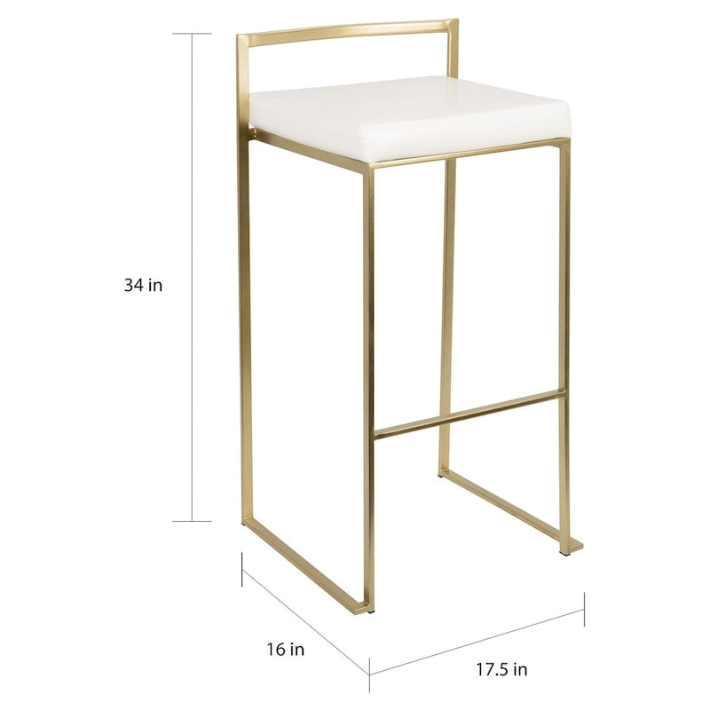 Tabouret de bar empilable doré Silver Orchid Forest