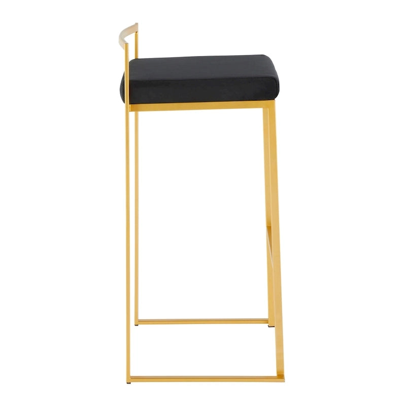 Tabouret de bar empilable doré Silver Orchid Forest
