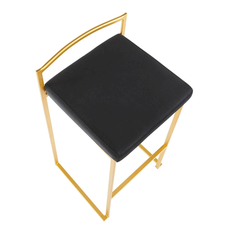 Tabouret de bar empilable doré Silver Orchid Forest