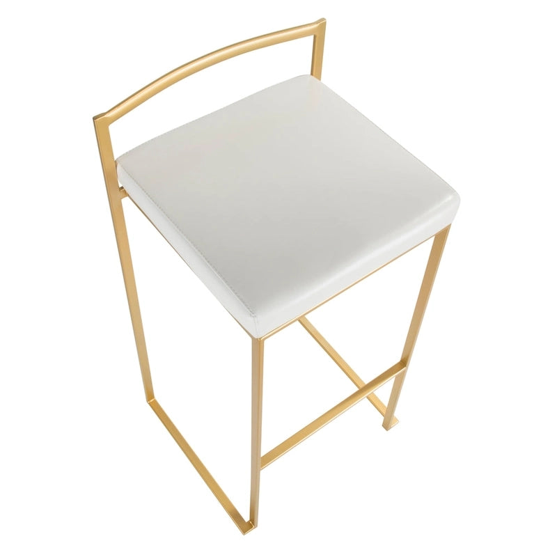 Tabouret de bar empilable doré Silver Orchid Forest
