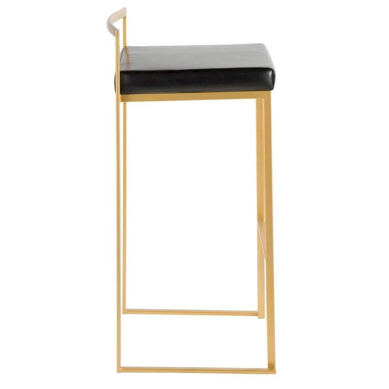 Tabouret de bar empilable doré Silver Orchid Forest