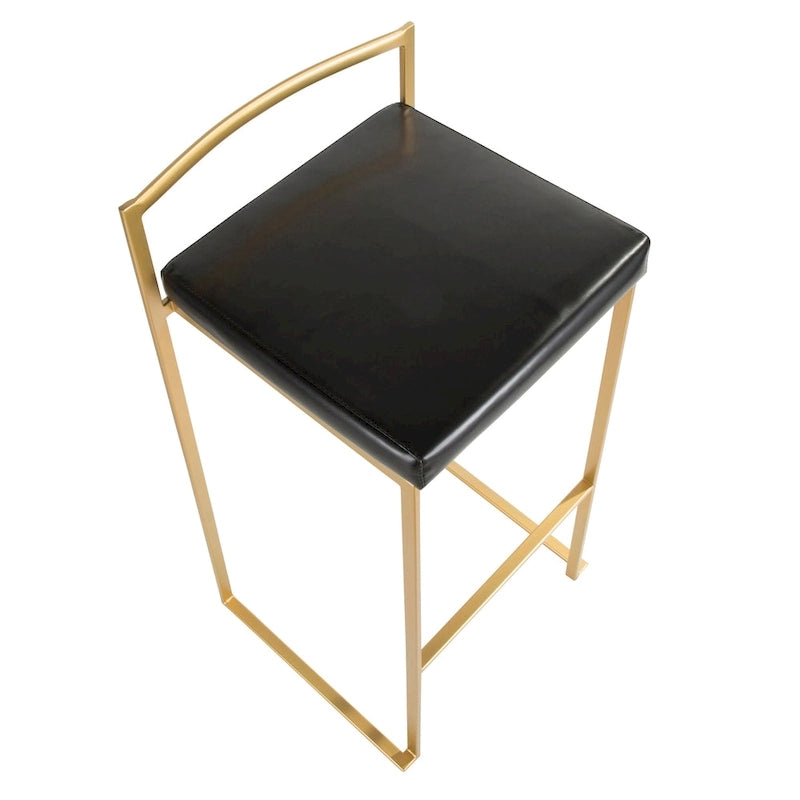 Tabouret de bar empilable doré Silver Orchid Forest