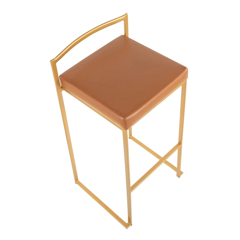 Tabouret de bar empilable doré Silver Orchid Forest
