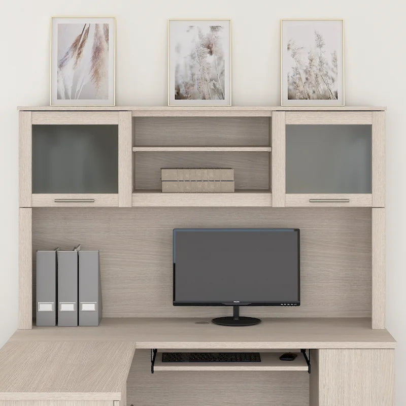 Bureau en L et étagère