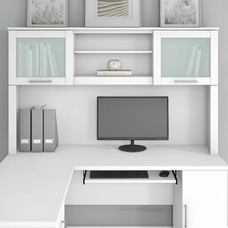 Bureau en L et étagère