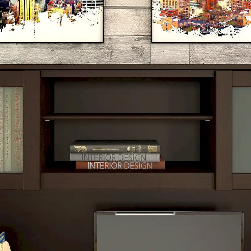 Bureau en L et étagère