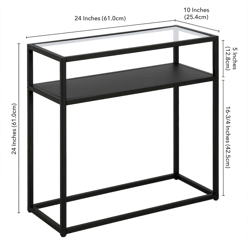 Table d'appoint rectangulaire large Ada 24