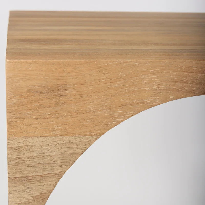 Table d'appoint gigogne carrée en bois massif marron clair