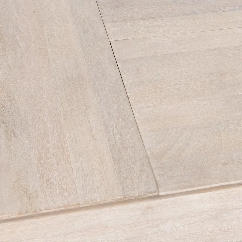 Table basse relevable en bois de manguier (blanc)